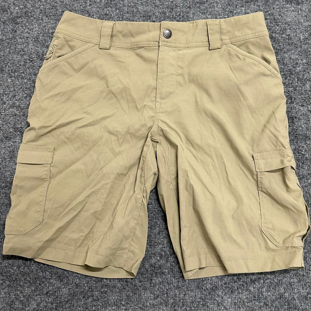 Duluth Trading Co Shorts Womens Size 10 Tan Cargo Hiking Outdoor Stretch Utility